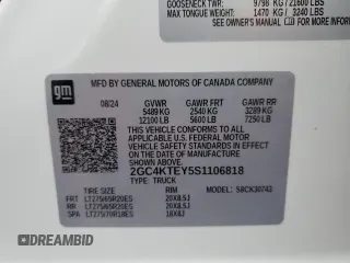 2025 Chevrolet Silverado 3500HD LT with VIN 2GC4KTEY5S1106818, listed as a Copart auction lot 86745374 with 3,342 mi miles and Salvage Title. Bid and sale history available at DreamBid. Image 12.