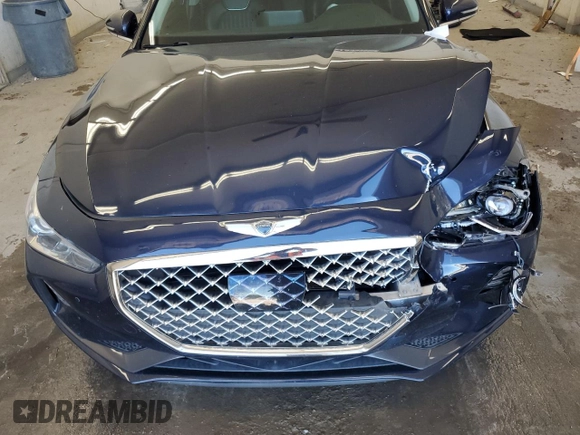 2021 Genesis G70 2.0T with VIN KMTG34LA0MU072088, listed as a Copart auction lot 57433985 with 77,876 mi miles and Clean title. Bid and sale history available at DreamBid. Image 11.