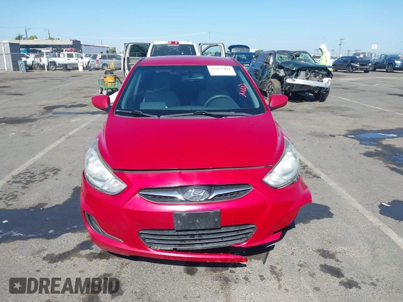 2012 Hyundai Accent GS with VIN KMHCT5AE6CU030446, listed as a IAAI auction lot 42477404 with 186,220 mi miles and . Bid and sale history available at DreamBid. Image 13.