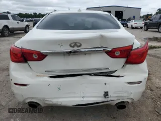 2014 Infiniti Q50 Premium with VIN JN1BV7AP4EM676758, listed as a Copart auction lot 58843275 with 138,404 mi miles and Salvage title. Bid and sale history available at DreamBid. Image 6.