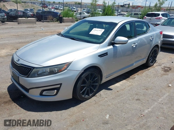 2015 Kia Optima LX with VIN 5XXGM4A75FG395564, listed as a IAAI auction lot 42647545 with 114,285 mi miles and . Bid and sale history available at DreamBid. Image 2.