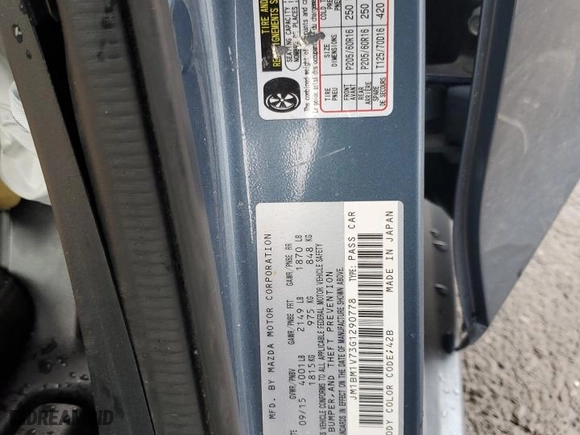 2016 Mazda Mazda3 i Touring with VIN JM1BM1V73G1290778, listed as a Copart auction lot 86109274 with 68,969 mi miles and Salvage Title. Bid and sale history available at carsss.com. Image 12.
