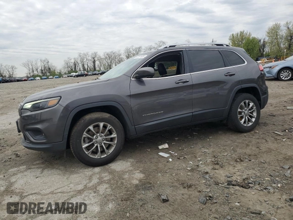 2020 Jeep Cherokee Latitude Plus with VIN 1C4PJMLB2LD594023, listed as a Copart auction lot 52951605 with 61,555 mi miles and Salvage Title. Bid and sale history available at DreamBid. Image 1.