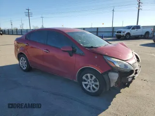 2015 Kia Rio LX with VIN KNADM4A37F6463794, listed as a Copart auction lot 46858735 with 164,081 mi miles and Salvage Title. Bid and sale history available at carsss.com. Image 4.