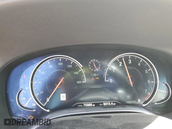 2016 BMW 7 Series 750i with VIN WBA7F0C55GGM20839, listed as a Copart auction lot 46189945 with 75,886 mi miles and Salvage Title. Bid and sale history available at carsss.com. Image 9.