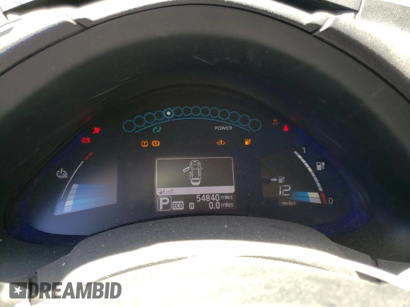 2015 Nissan LEAF SV with VIN 1N4AZ0CP2FC317178, listed as a Copart auction lot 59103363 with 54,840 mi miles. Bid and sale history available at carsss.com. Image 9.
