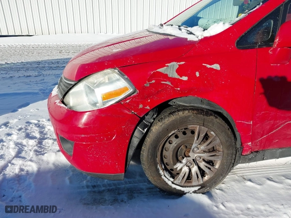 2008 Nissan Versa 1.8 S with VIN 3N1BC13E08L444820, listed as a IAAI auction lot 41458511 with 154,850 mi miles. Bid and sale history available at carsss.com. Image 6.