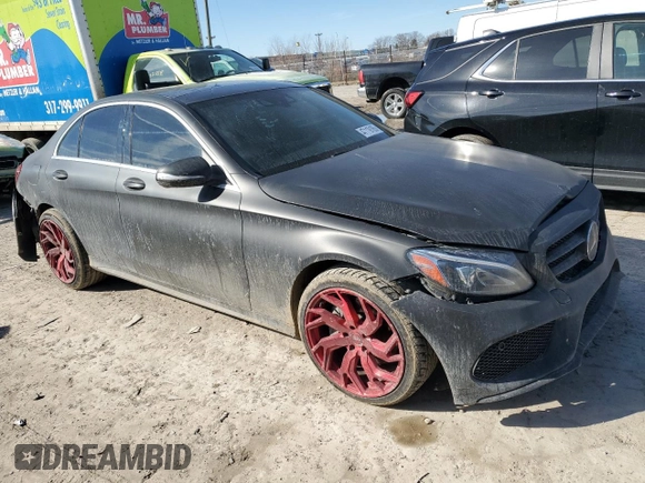 2015 Mercedes-Benz C-Class C 300 Luxury with VIN 55SWF4KB0FU012463, listed as a Copart auction lot 47119185 with 140,170 mi miles and Salvage Title. Bid and sale history available at carsss.com. Image 4.