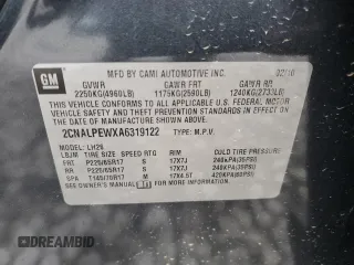 2010 Chevrolet Equinox 2LT with VIN 2CNALPEWXA6319122, listed as a Copart auction lot 50715075 with 71,224 mi miles and Salvage Title. Bid and sale history available at DreamBid. Image 12.