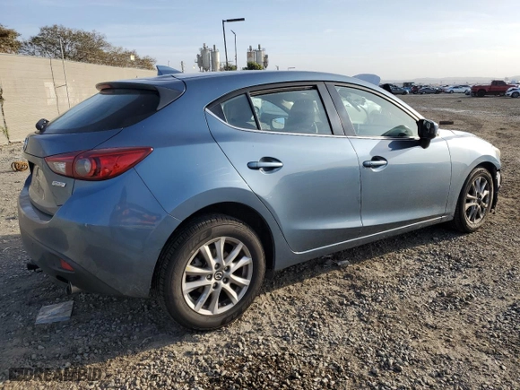 2016 Mazda Mazda3 i Grand Touring with VIN JM1BM1N76G1320971, listed as a Copart auction lot 45707145 with 76,916 mi miles and Salvage Title. Bid and sale history available at carsss.com. Image 3.