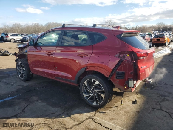 2021 Hyundai Tucson Sport with VIN KM8J3CAL1MU402030, listed as a Copart auction lot 45308835 with 41,442 mi miles and Salvage Title. Bid and sale history available at carsss.com. Image 2.