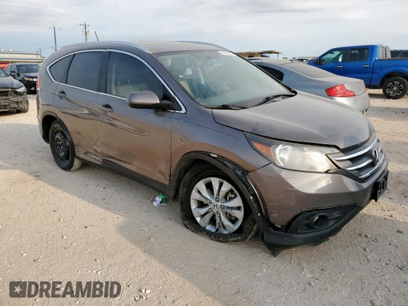 2013 Honda CR-V EX-L z VIN 5J6RM4H79DL064833, wystawiony jako Copart lot #57947905 z przebiegiem 105 768 mil mil oraz Szkody całkowita. Historia ofert i sprzedaży dostępna na DreamBid. Obrazek 4.