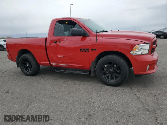 2017 Ram 1500 Express with VIN 3C6JR6AT9HG745754, listed as a Copart auction lot 47982095 with 56,973 mi miles and Salvage title. Bid and sale history available at DreamBid. Image 4.