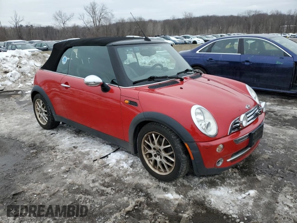 2005 MINI Convertible with VIN WMWRF33575TG12426, listed as a Copart auction lot 44856745 with Not provided miles and Clean title. Bid and sale history available at DreamBid. Image 4.