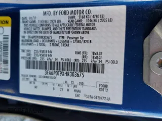 2017 Ford Fusion SE z VIN 3FA6P0T9XHR303675, wystawiony jako Copart lot #57134985 z przebiegiem 130 964 mil mil oraz Tytuł czysty. Historia ofert i sprzedaży dostępna na DreamBid. Obrazek 12.