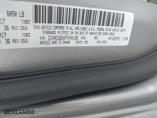 2015 Dodge Grand Caravan SXT Premium Plus with VIN 2C4RDGBGXFR704185, listed as a IAAI auction lot 41815520 with 192,806 mi miles. Bid and sale history available at carsss.com. Image 9.