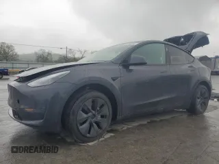 2024 Tesla Model Y with VIN 7SAYGDED1RA321691, listed as a Copart auction lot 52153945 with 7,544 mi miles and Salvage Title. Bid and sale history available at DreamBid. Image 1.