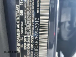 2014 Mercedes-Benz E 350 Sport with VIN WDDHF5KB2EA943012, listed as a Copart auction lot 61136245 with 53,502 mi miles and Salvage title. Bid and sale history available at DreamBid. Image 13.