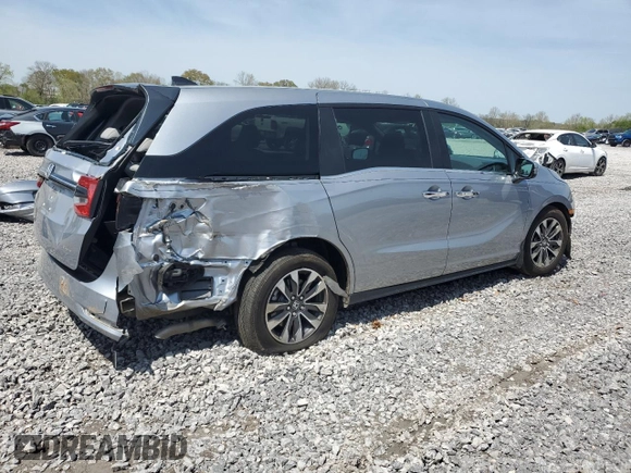 2024 Honda Odyssey EX-L with VIN 5FNRL6H63RB046690, listed as a Copart auction lot 51444685 with 7,829 mi miles and Salvage Title. Bid and sale history available at DreamBid. Image 3.