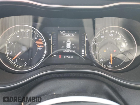 2020 Jeep Cherokee Latitude Plus with VIN 1C4PJLLB5LD624061, listed as a Copart auction lot 57275245 with 87,962 mi miles and Salvage title. Bid and sale history available at DreamBid. Image 9.