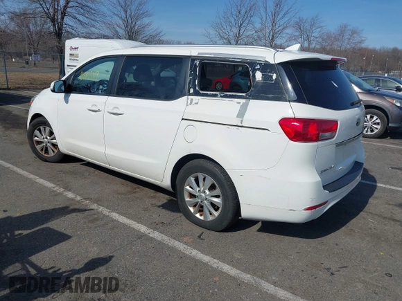 2016 Kia Sedona LX with VIN KNDMB5C18G6119709, listed as a IAAI auction lot 41814349 with 132,329 mi miles. Bid and sale history available at carsss.com. Image 3.