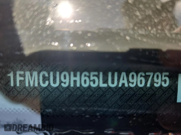 2020 Ford Escape SEL z VIN 1FMCU9H65LUA96795, wystawiony jako Copart lot #61970185 z przebiegiem 51 532 mil mil oraz Szkoda całkowita • Salvage title. Historia ofert i sprzedaży dostępna na DreamBid. Obrazek 13.