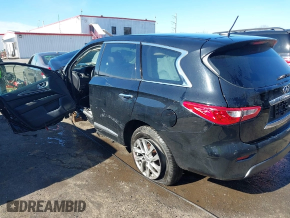 2015 Infiniti QX60 with VIN 5N1AL0MM5FC500781, listed as a IAAI auction lot 41850668 with 104,811 mi miles. Bid and sale history available at carsss.com. Image 3.