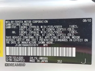 2010 Lexus RX 450h with VIN JTJBC1BAXA2031819, listed as a IAAI auction lot 41684652 with 103,060 mi miles and . Bid and sale history available at DreamBid. Image 9.
