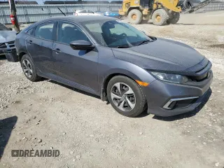 2019 Honda Civic Sedan LX with VIN 19XFC2F61KE020549, listed as a Copart auction lot 48212125 with 122,778 mi miles and Salvage Title. Bid and sale history available at carsss.com. Image 4.