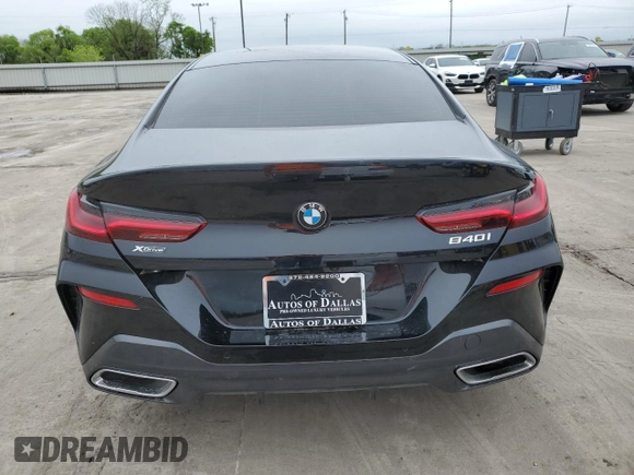 2022 BMW 8 Series 840i with VIN WBAGV4C01NCH18603, listed as a Copart auction lot 51969445 with 19,502 mi miles and Clean title. Bid and sale history available at DreamBid. Image 6.