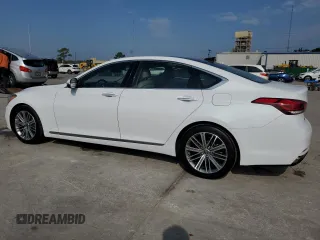 2018 Genesis G80 3.8L with VIN KMHGN4JE0JU216079, listed as a Copart auction lot 72287184 with 37,576 mi miles and Salvage Title. Bid and sale history available at carsss.com. Image 2.