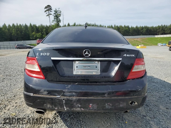 2009 Mercedes-Benz C 300 Sport with VIN WDDGF81X39F250355, listed as a Copart auction lot 59863925 with 137,654 mi miles and Salvage title. Bid and sale history available at DreamBid. Image 6.
