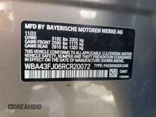 2024 BMW 5 Series 530i with VIN WBA43FJ06RCR20072, listed as a Copart auction lot 69864814 with 4,871 mi miles and Salvage Title. Bid and sale history available at carsss.com. Image 13.