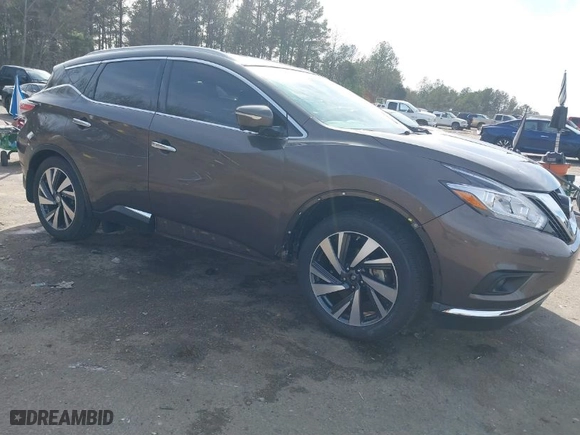 2015 Nissan Murano SL with VIN 5N1AZ2MG1FN228075, listed as a IAAI auction lot 41644582 with 14,164 mi miles. Bid and sale history available at carsss.com. Image 1.