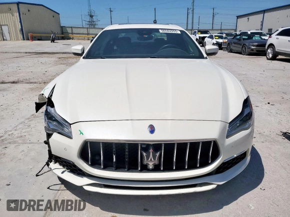 2019 Maserati Quattroporte S GranLusso z VIN ZAM56YPL0K1322908, wystawiony jako Copart lot #56584955 z przebiegiem 35 842 mil mil oraz Szkoda całkowita • Salvage title. Historia ofert i sprzedaży dostępna na DreamBid. Obrazek 5.
