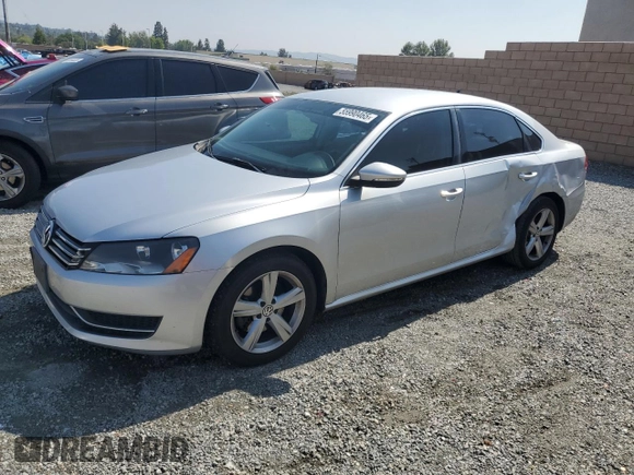2012 Volkswagen Passat SE with VIN 1VWBP7A3XCC042049, listed as a Copart auction lot 55990465 with 116,659 mi miles and Salvage title. Bid and sale history available at DreamBid. Image 1.