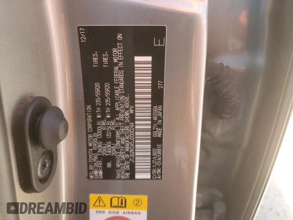 2018 Lexus RX with VIN JTJGZKCA5J2000244, listed as a Copart auction lot 49736765 with 85,777 mi miles and Salvage Title. Bid and sale history available at carsss.com. Image 14.