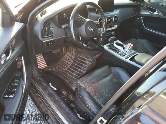 2019 Kia Stinger GT1 with VIN KNAE45LCXK6051385, listed as a Copart auction lot 76497764 with 78,129 mi miles and Non Repairable. Bid and sale history available at DreamBid. Image 8.