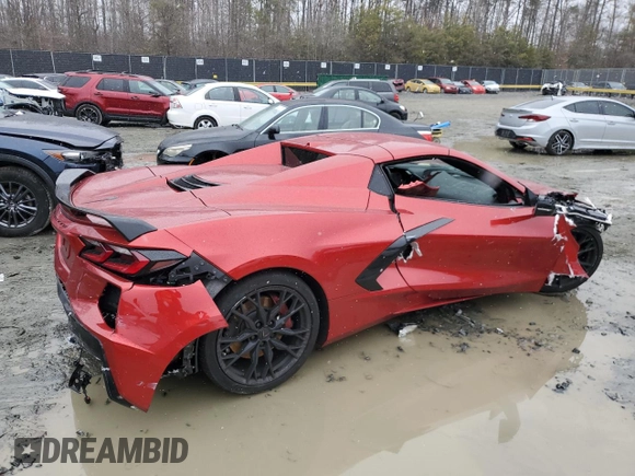 2024 Chevrolet Corvette 2LT with VIN 1G1YB3D41R5123651, listed as a Copart auction lot 44586495 with 10,847 mi miles and Salvage title. Bid and sale history available at DreamBid. Image 3.