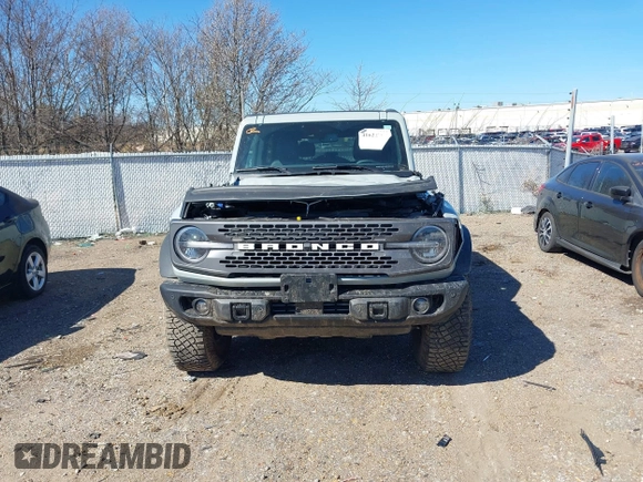 2023 Ford Bronco with VIN 1FMDE5CP0PLC17397, listed as a IAAI auction lot 41622763 with 21,799 mi miles. Bid and sale history available at carsss.com. Image 12.