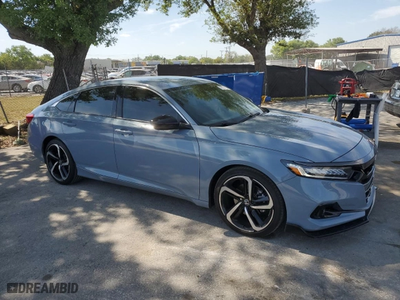 2022 Honda Accord Sedan Sport SE with VIN 1HGCV1F42NA114969, listed as a Copart auction lot 49227255 with 13,511 mi miles and Salvage Title. Bid and sale history available at carsss.com. Image 4.