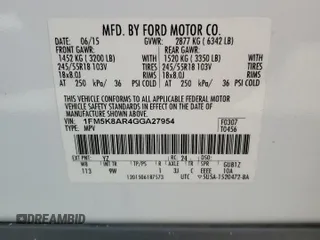 2016 Ford Utility Police Interceptor with VIN 1FM5K8AR4GGA27954, listed as a Copart auction lot 66463304 with 136,857 mi miles and Non Repairable. Bid and sale history available at carsss.com. Image 13.