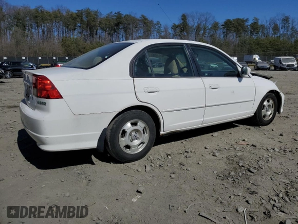 2005 Honda Civic with VIN JHMES96635S011410, listed as a Copart auction lot 48807165 with 182,210 mi miles and Salvage Title. Bid and sale history available at DreamBid. Image 3.