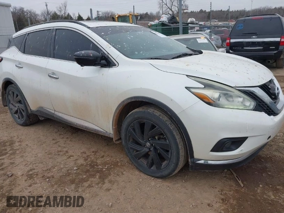 2017 Nissan Murano S with VIN 5N1AZ2MH0HN185795, listed as a IAAI auction lot 41557000 with 182,687 mi miles and . Bid and sale history available at DreamBid. Image 1.
