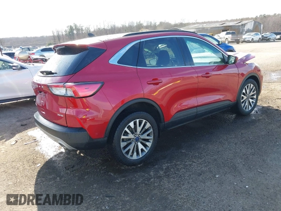 2021 Ford Escape Titanium with VIN 1FMCU9J9XMUA70800, listed as a IAAI auction lot 41717946 with Not Provided miles and . Bid and sale history available at carsss.com. Image 4.