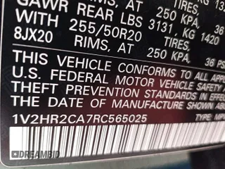 2024 Volkswagen Atlas SE with VIN 1V2HR2CA7RC565025, listed as a IAAI auction lot 42845044 with 25,080 mi miles and . Bid and sale history available at DreamBid. Image 19.