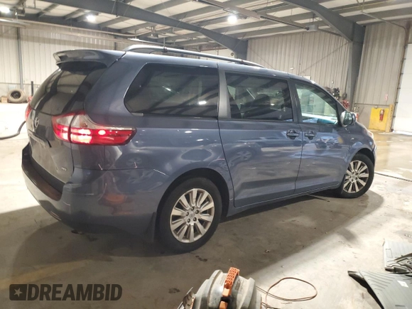 2016 Toyota Sienna LE with VIN 5TDJK3DC1GS130722, listed as a Copart auction lot 80244024 with 129,602 mi miles and Salvage Title. Bid and sale history available at carsss.com. Image 3.
