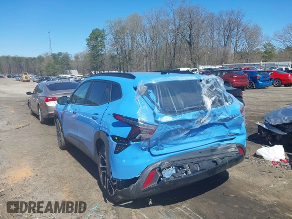 2024 Chevrolet Trax 2RS with VIN KL77LJE25RC184074, listed as a IAAI auction lot 41811388 with 16,156 mi miles and . Bid and sale history available at DreamBid. Image 3.