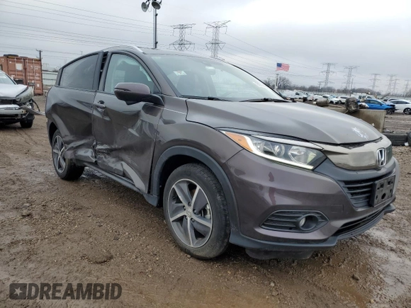 2022 Honda HR-V EX-L with VIN 3CZRU6H70NM758127, listed as a Copart auction lot 84771514 with 45,076 mi miles and Salvage Title. Bid and sale history available at DreamBid. Image 4.