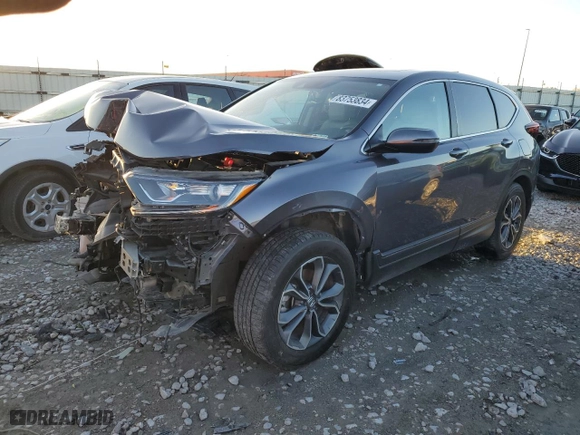 2021 Honda CR-V EX-L with VIN 7FARW2H83ME016376, listed as a Copart auction lot 83753834 with 76,286 mi miles and Salvage Title. Bid and sale history available at carsss.com. Image 1.